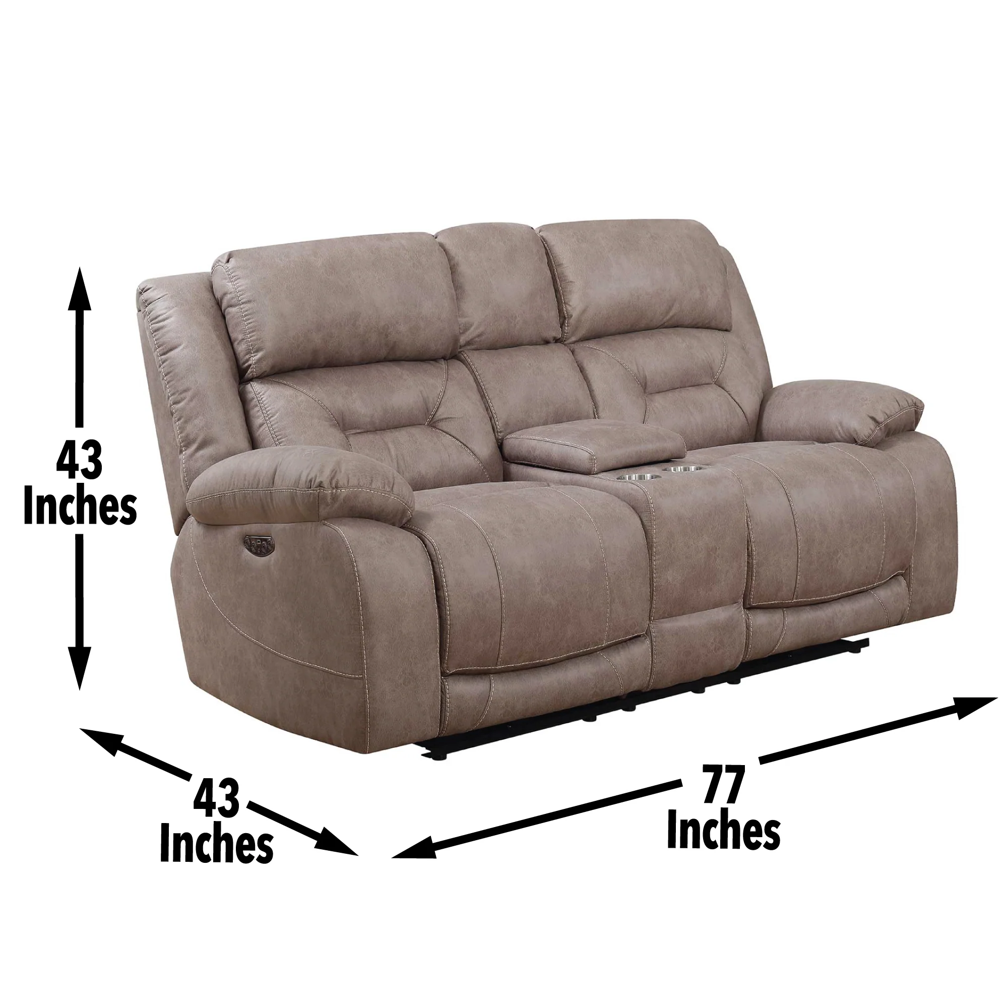Steve Silver Aria - Power Reclining 3 Piece Living Room Set - Gray - Image 4