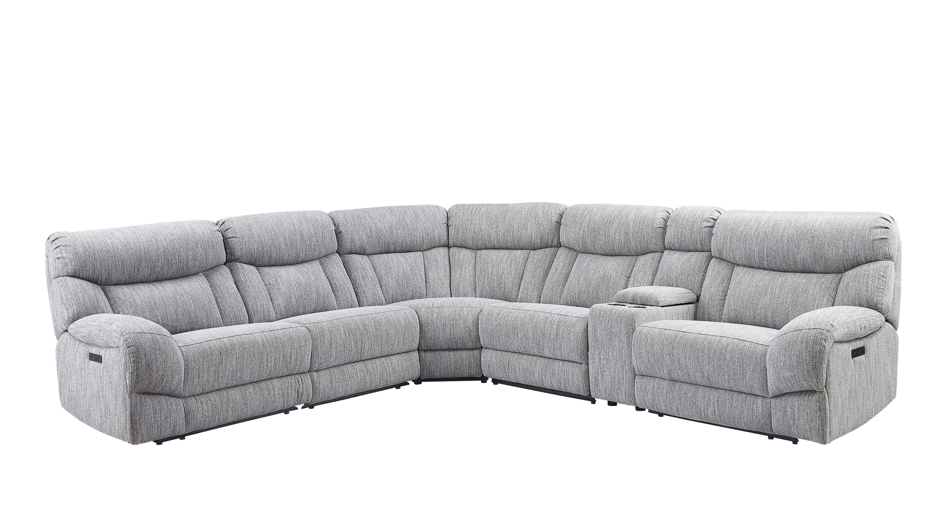 Steve Silver Park City - 5 Seat Power Reclining Sectional - Pearl Silver - Image 4