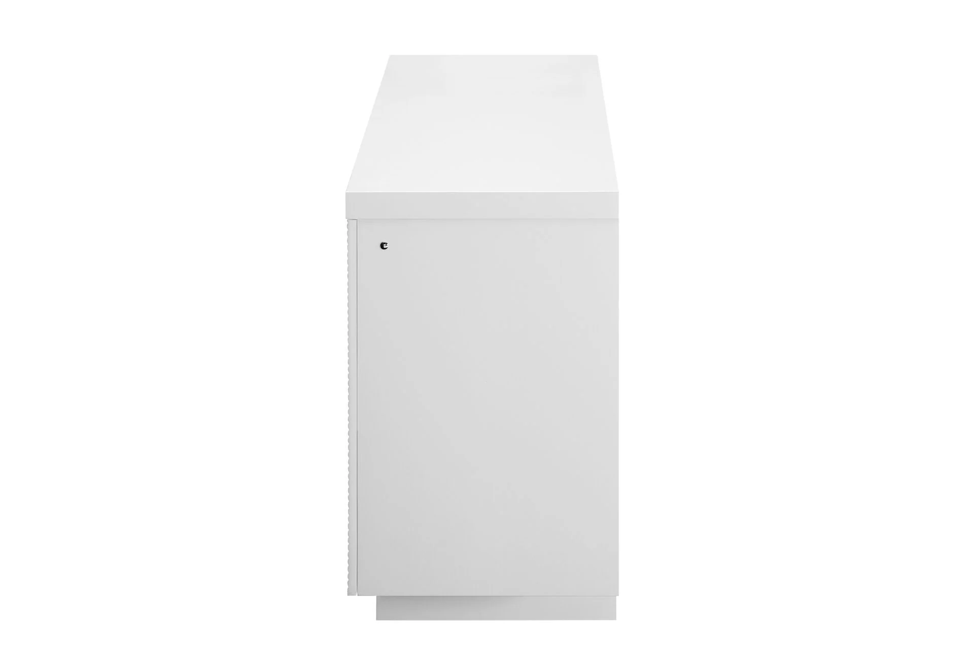 Aileen - 76" Entertainment Unit With LED, Speakers, Crystal Inserts And Pop Up Center Doors - White - Image 3