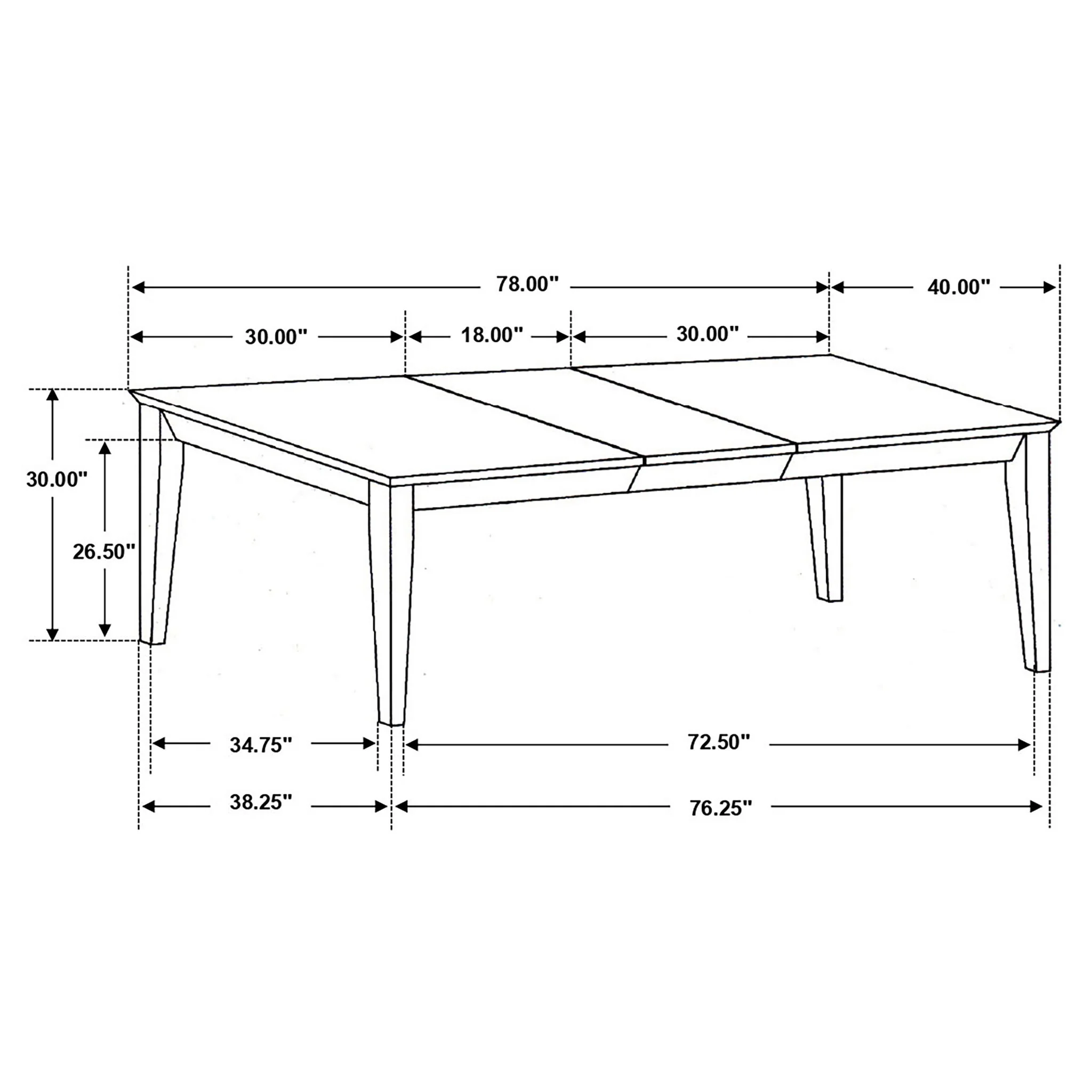 Alexander - Rectangular Extension Leaf Dining Table - Black - Image 4