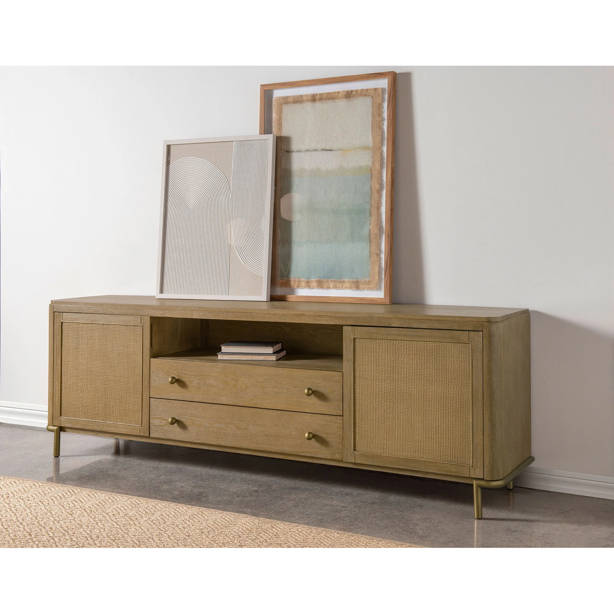 Benson - 2 Door TV Stand With Dual Drawers - Image 3
