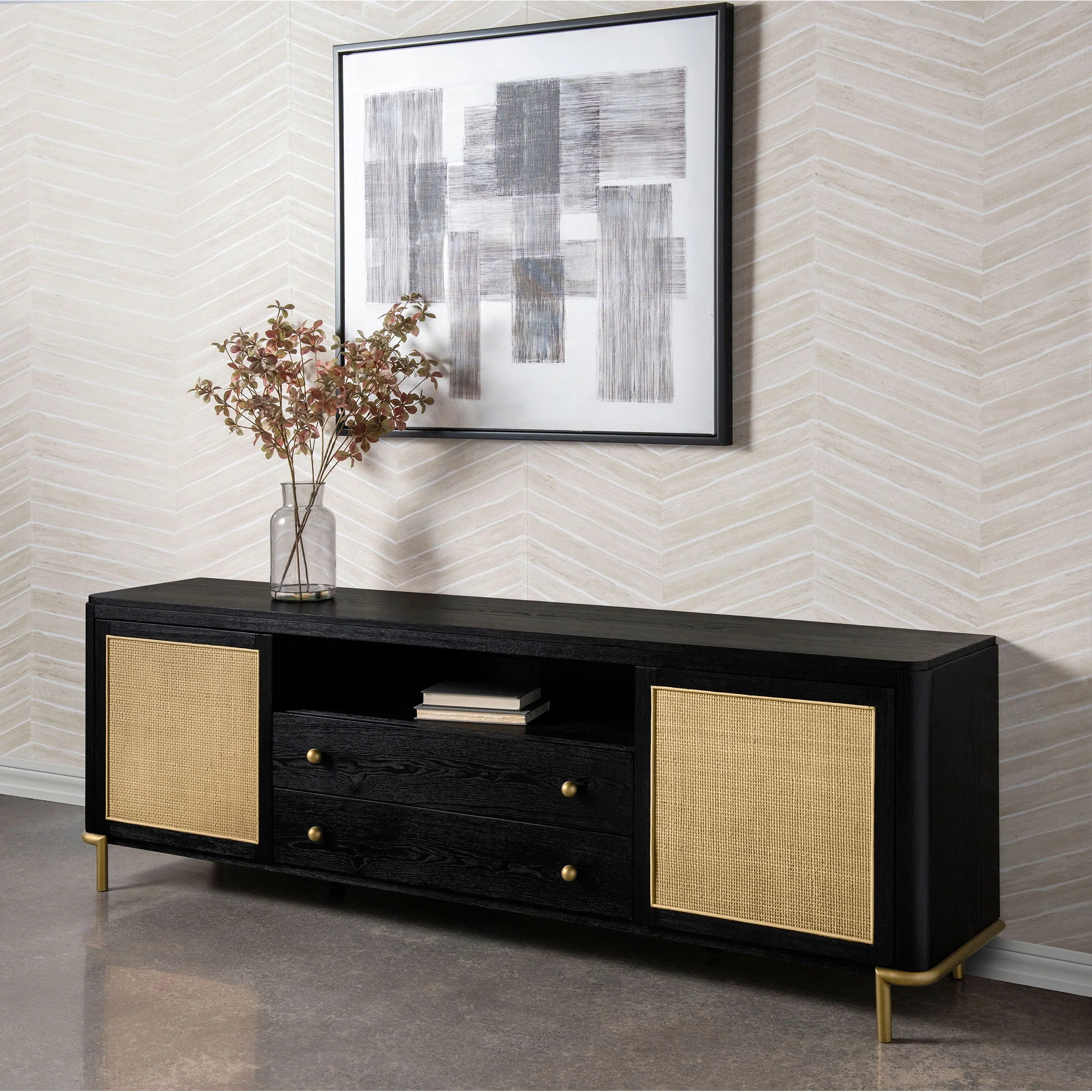Benson - 2 Door TV Stand With Dual Drawers - Image 6