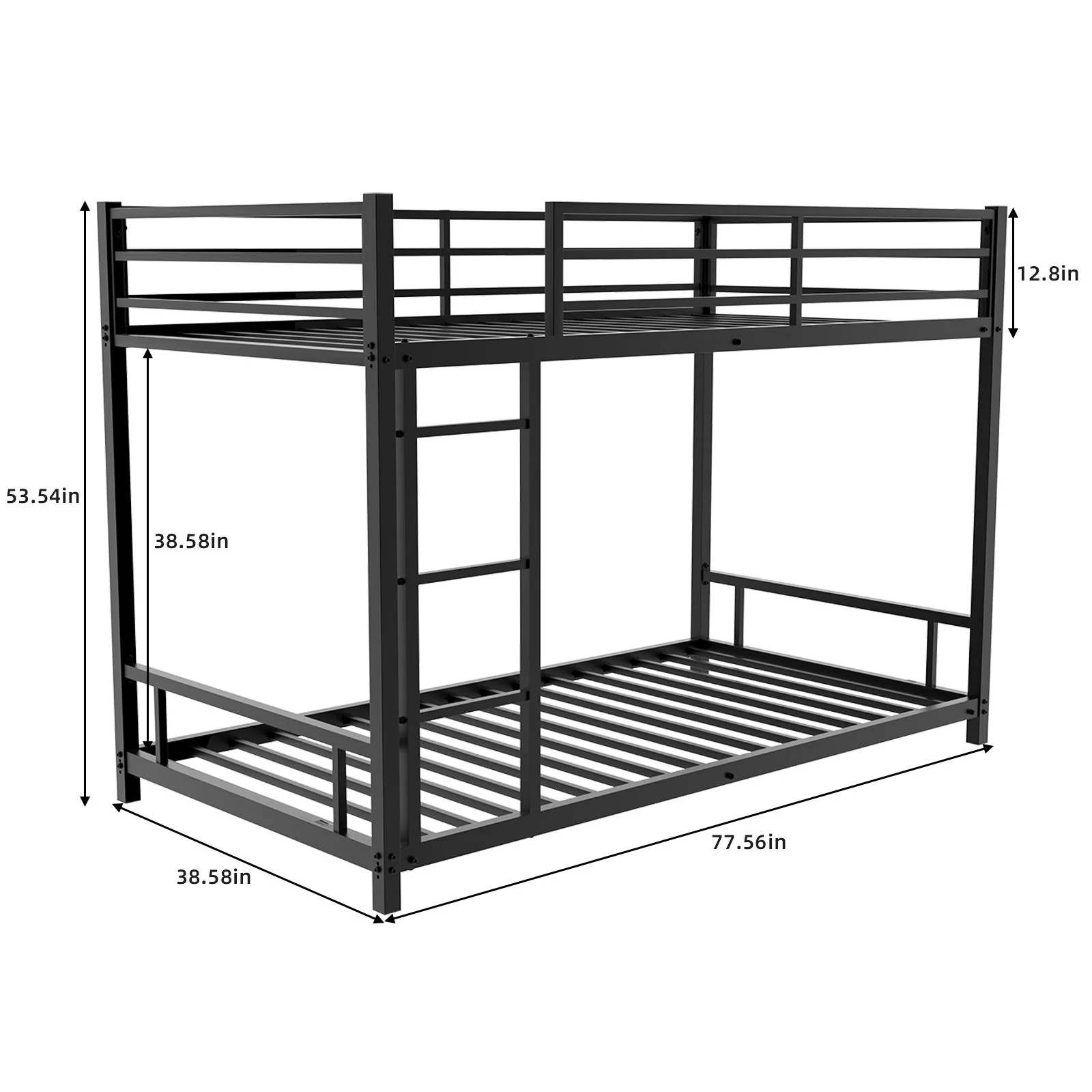 Bunk Bed With Noise Reduction And Safety Guardrail - Image 4