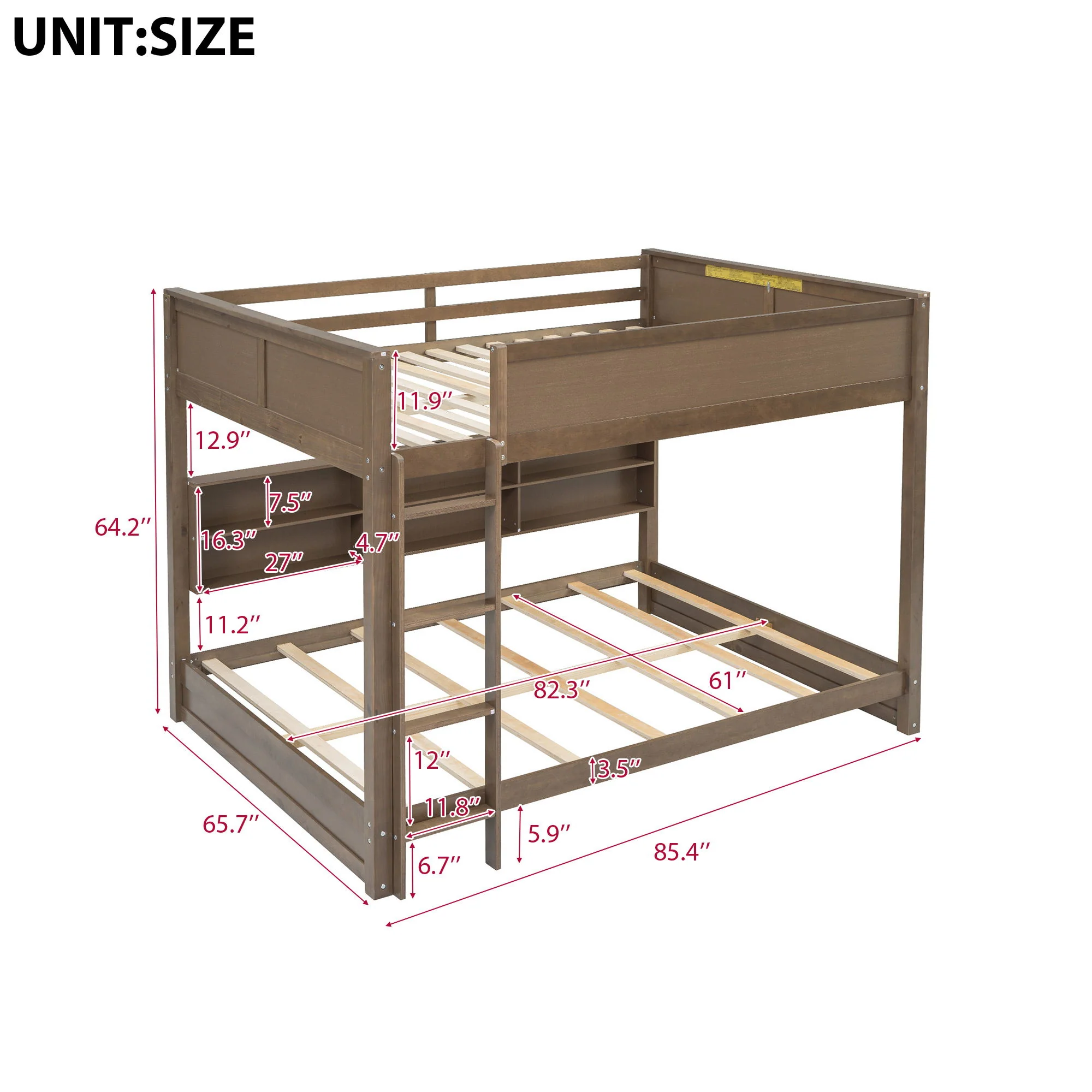 Bunk Bed With Storage Cabinets And USB Ports - Image 7