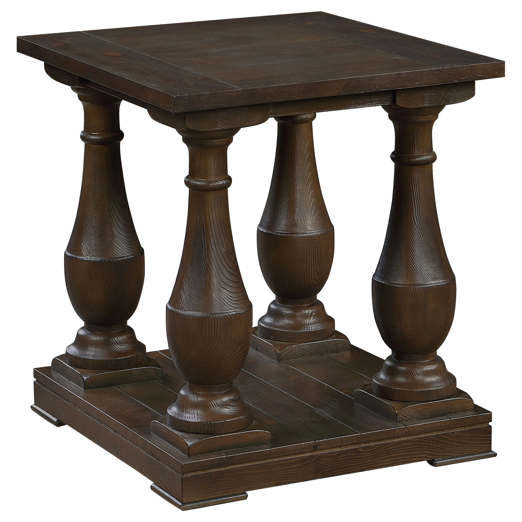 Byer - Rectangular Side End Table Coffee - Coffee