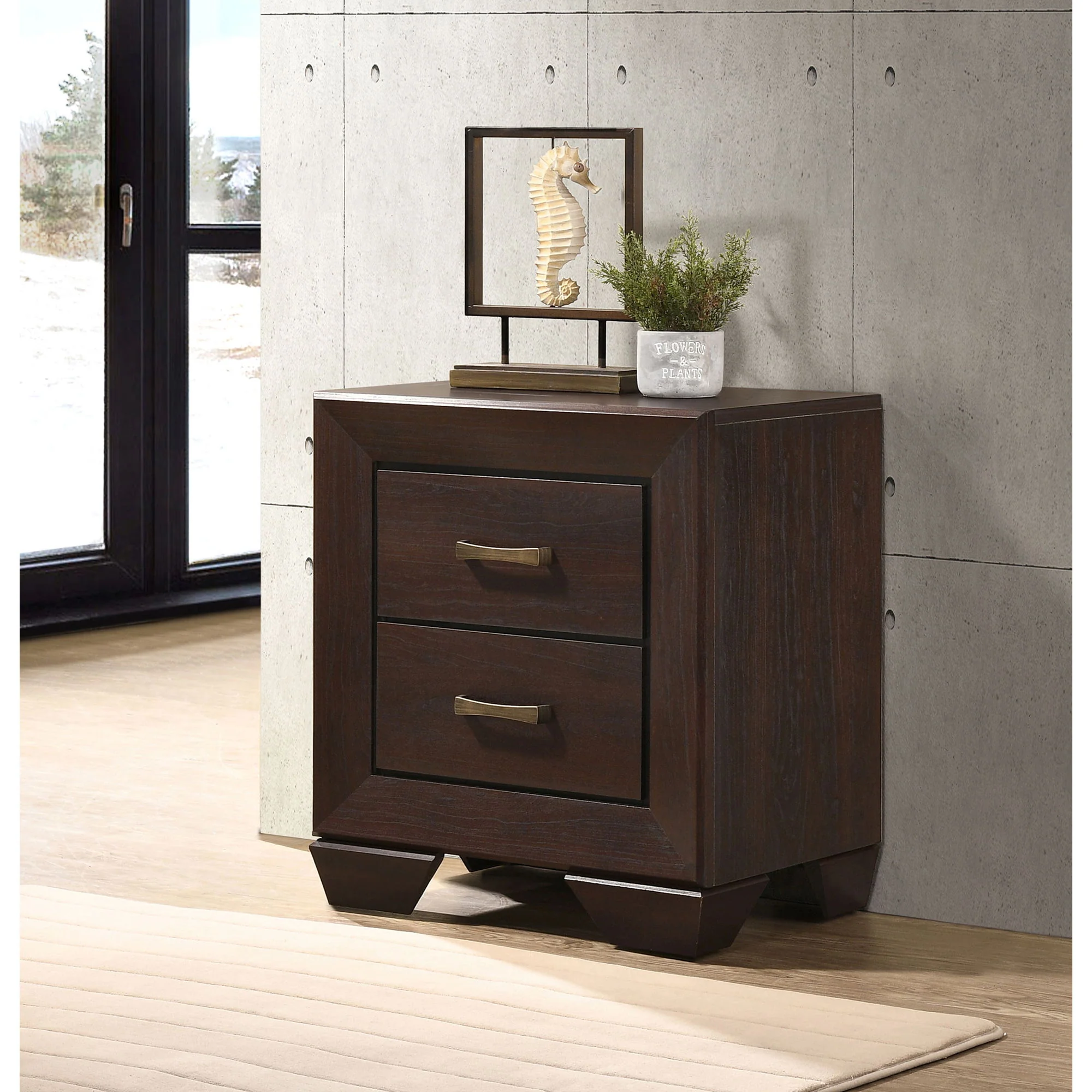 Copper - 2 Drawer Rectangular Nightstand - Image 3
