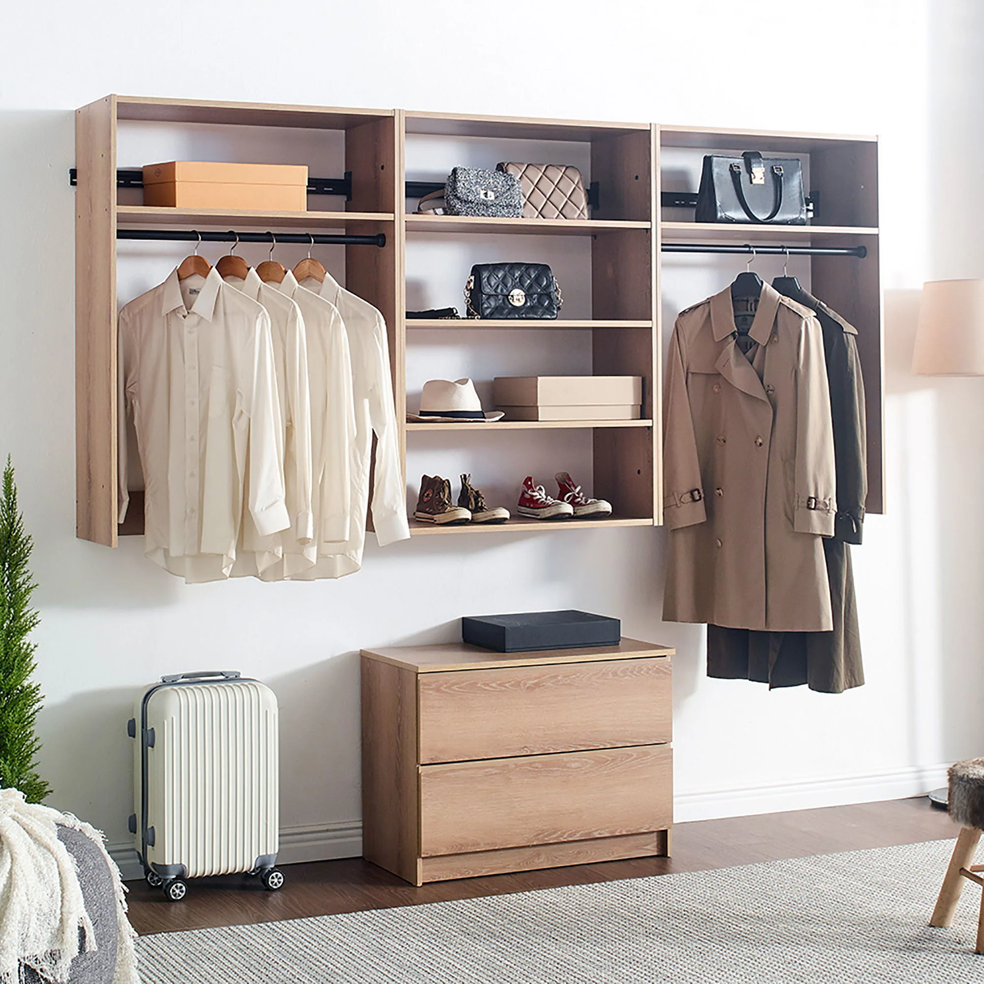 Devi - Wall Mounted Closet System With Modular Units - Image 5