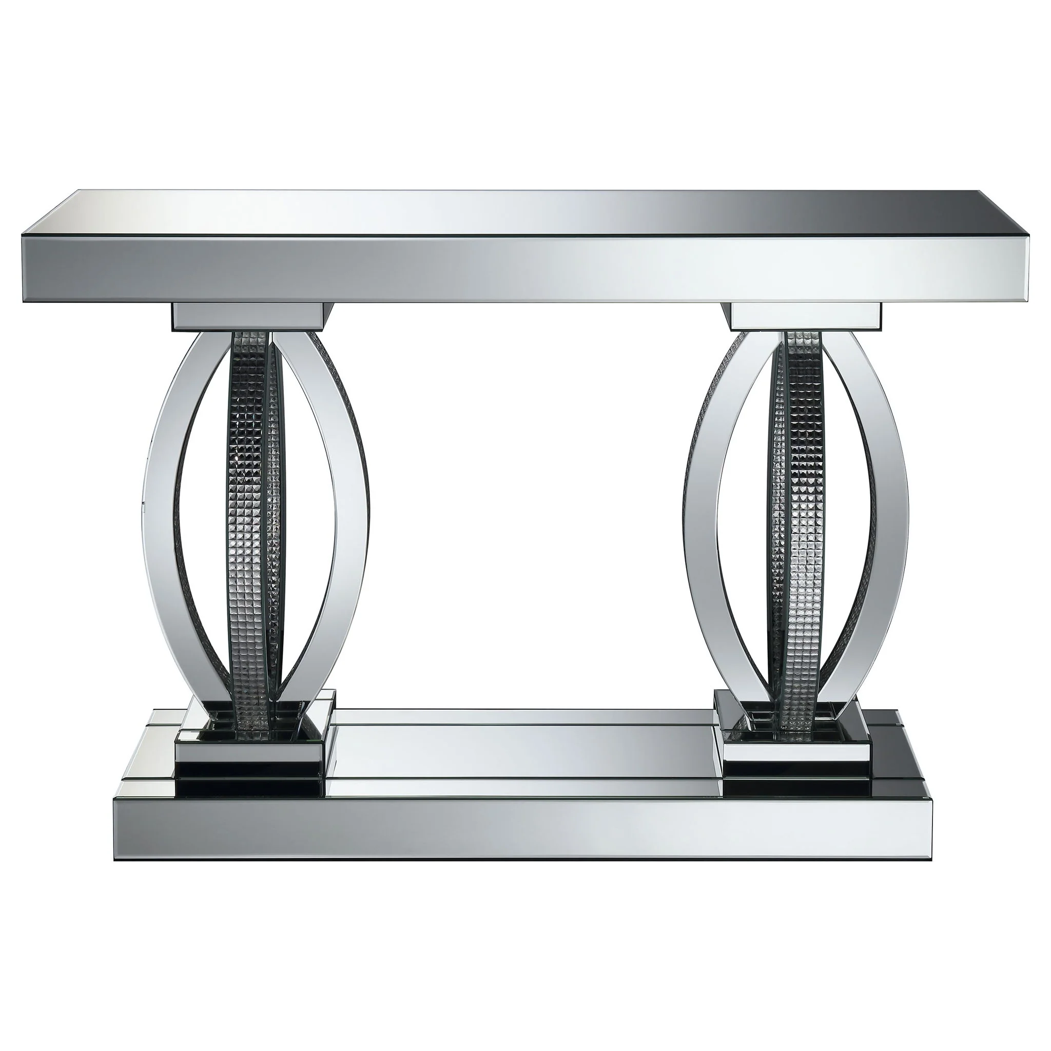 Drea - Entryway Sofa Console Table - Silver - Image 4