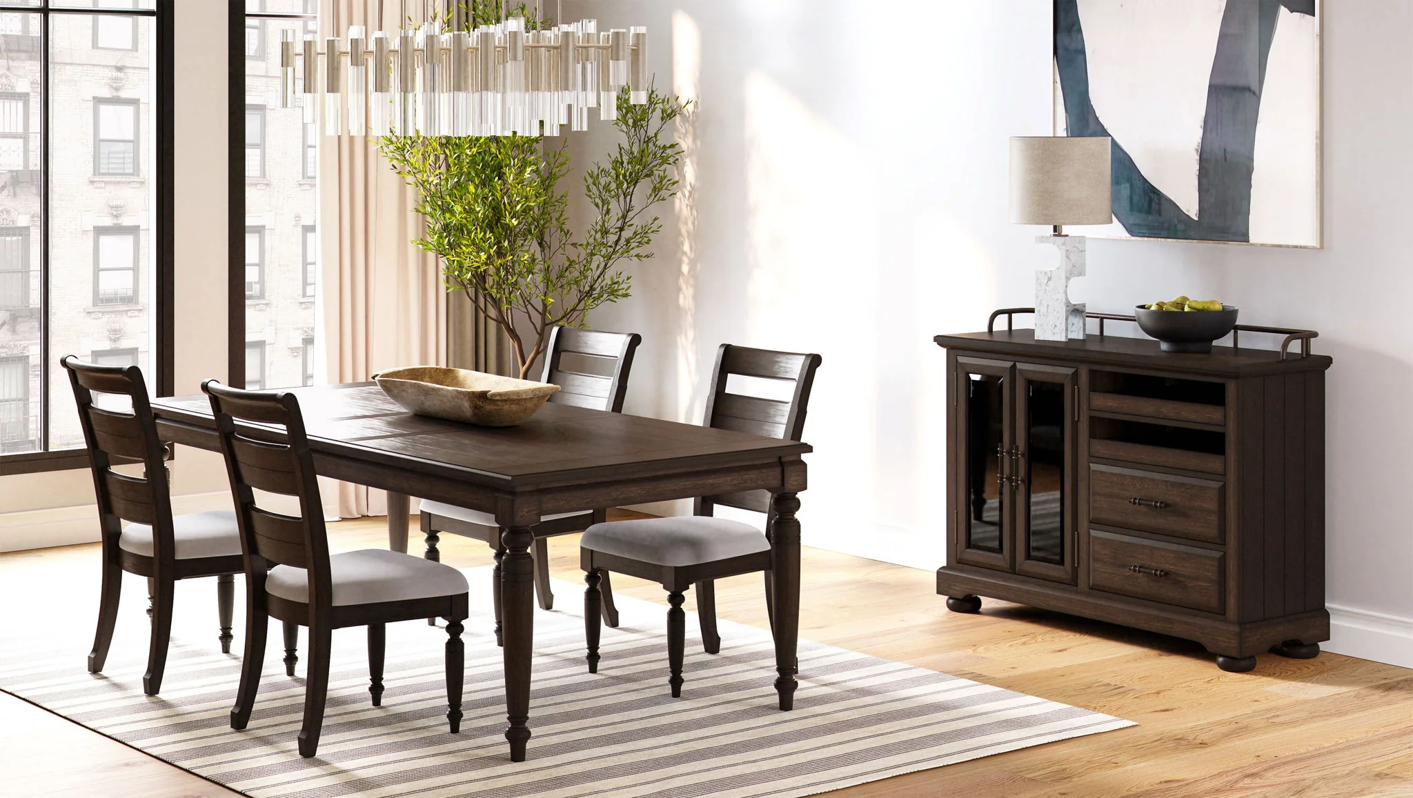 Extendable Dining Table - Coffee - Image 4