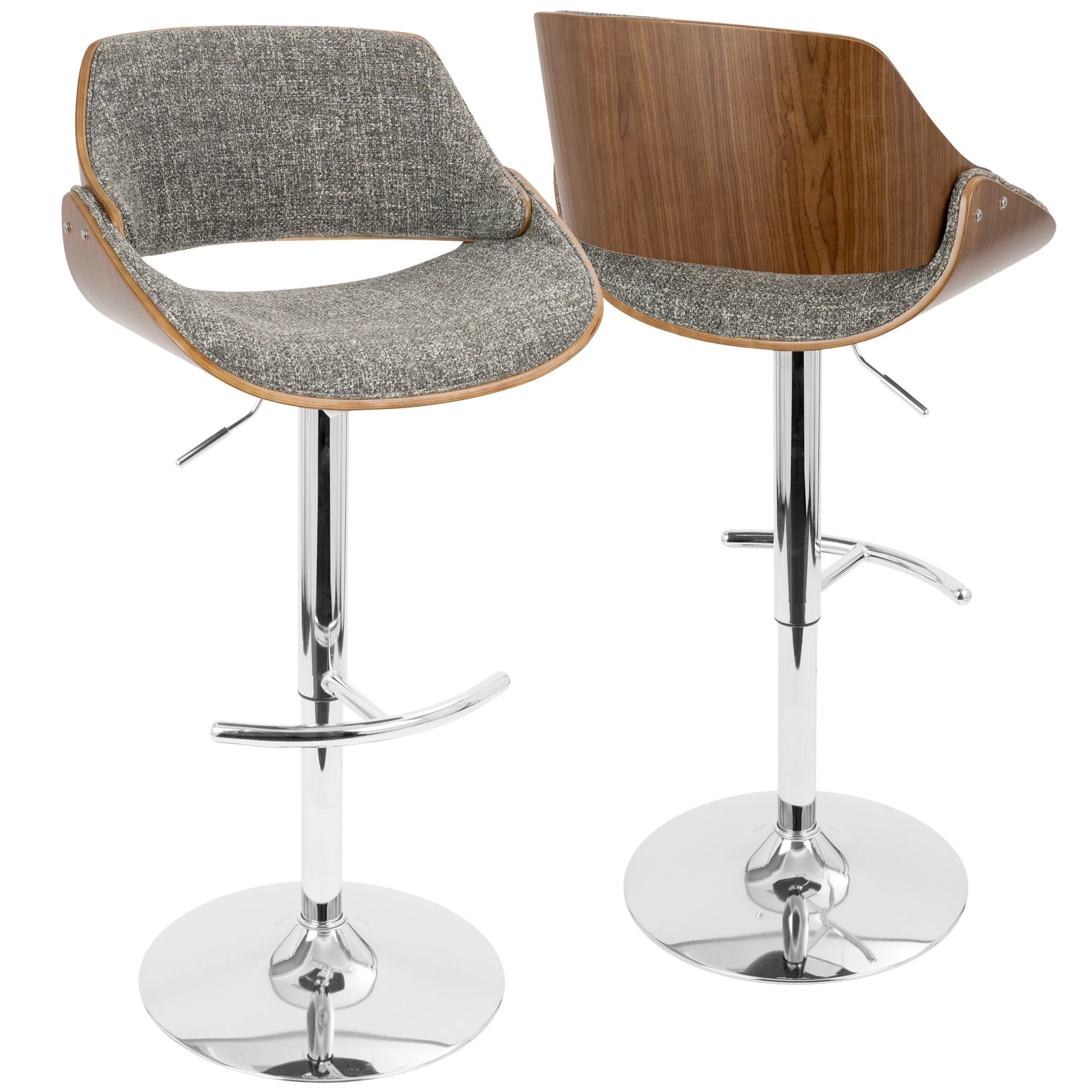 Fabrizzi - Mid Century Modern Adjustable Barstool With Swivel (Set of 2) - Image 7