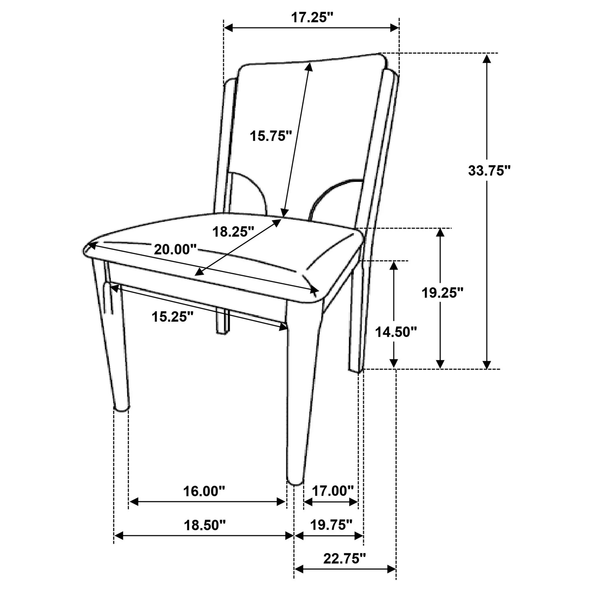 Graham - Upholstered Dining Side Chair (Set of 2) - Walnut - Image 2
