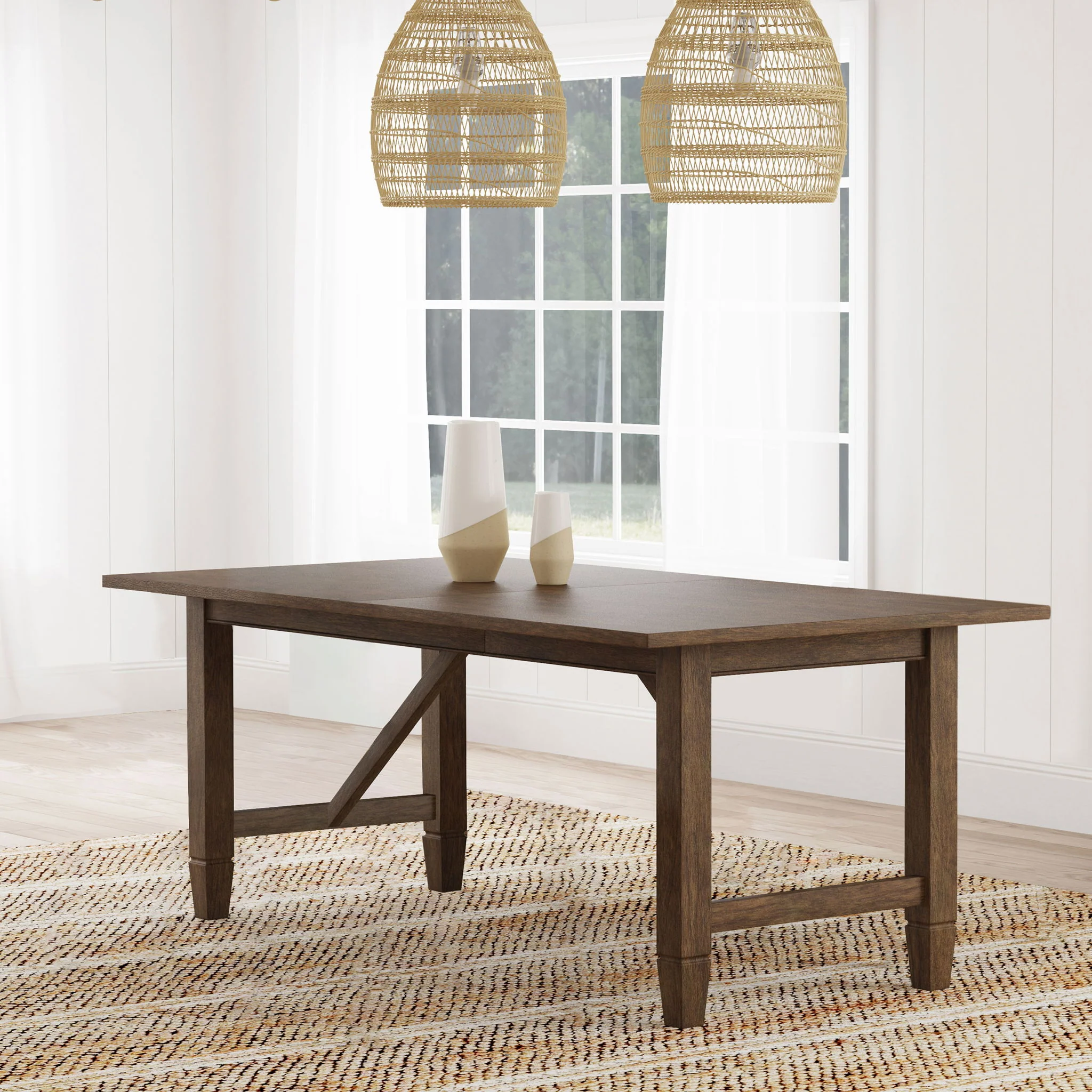 Jamie - Rectangular Dining Table With Extension Leaf - Light Brown - Image 2