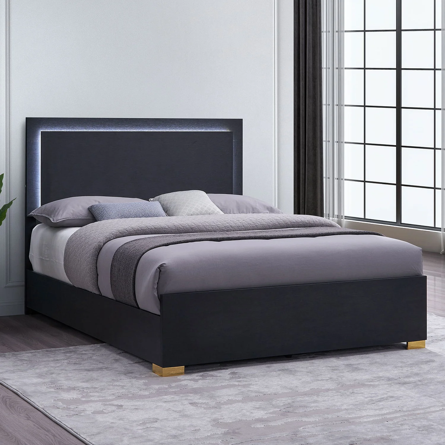 Jeremiah - LED Panel Bed With Touch Controlled Lighting - Image 16