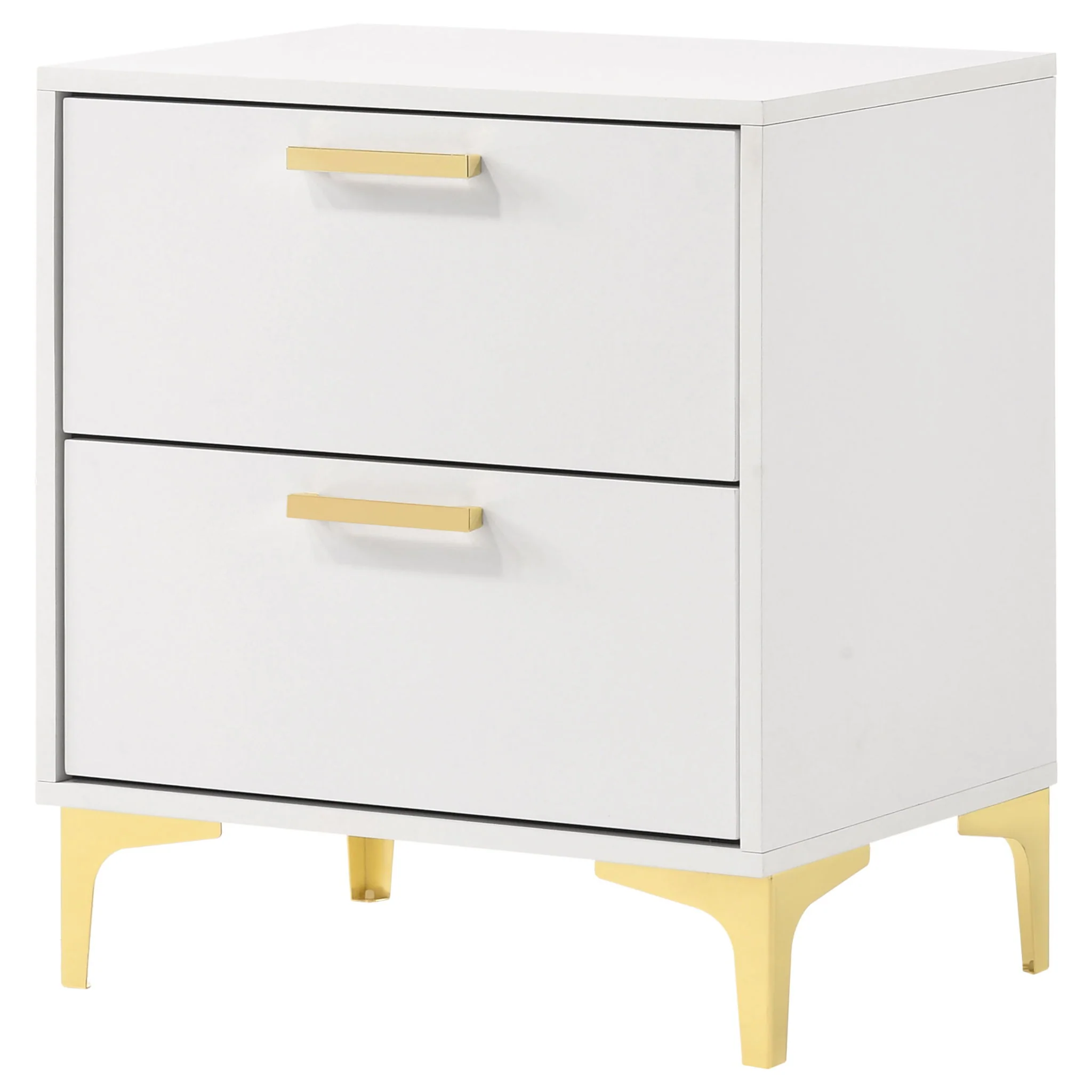 Karena - 2 Drawer Rectangular Nightstand - White - Image 4