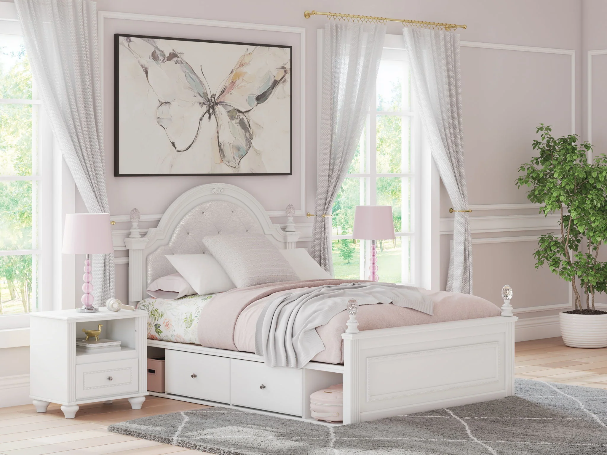 Kozlani - Upholstered Panel Storage Bed - Image 3