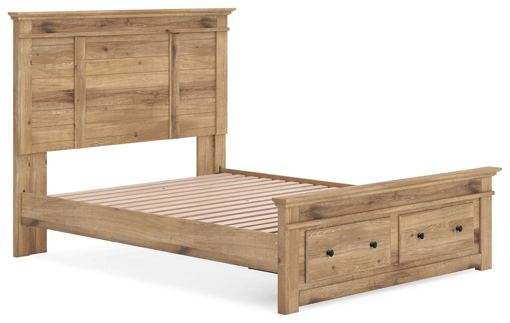 Makidern - Panel Storage Bed With Storage Footboard - Image 6