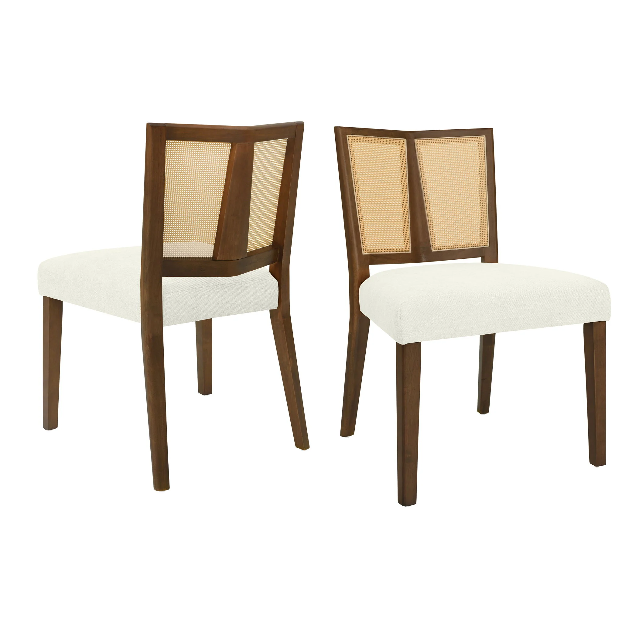 Mid Century Rattan Dining Chair Without Arms Set - Image 2