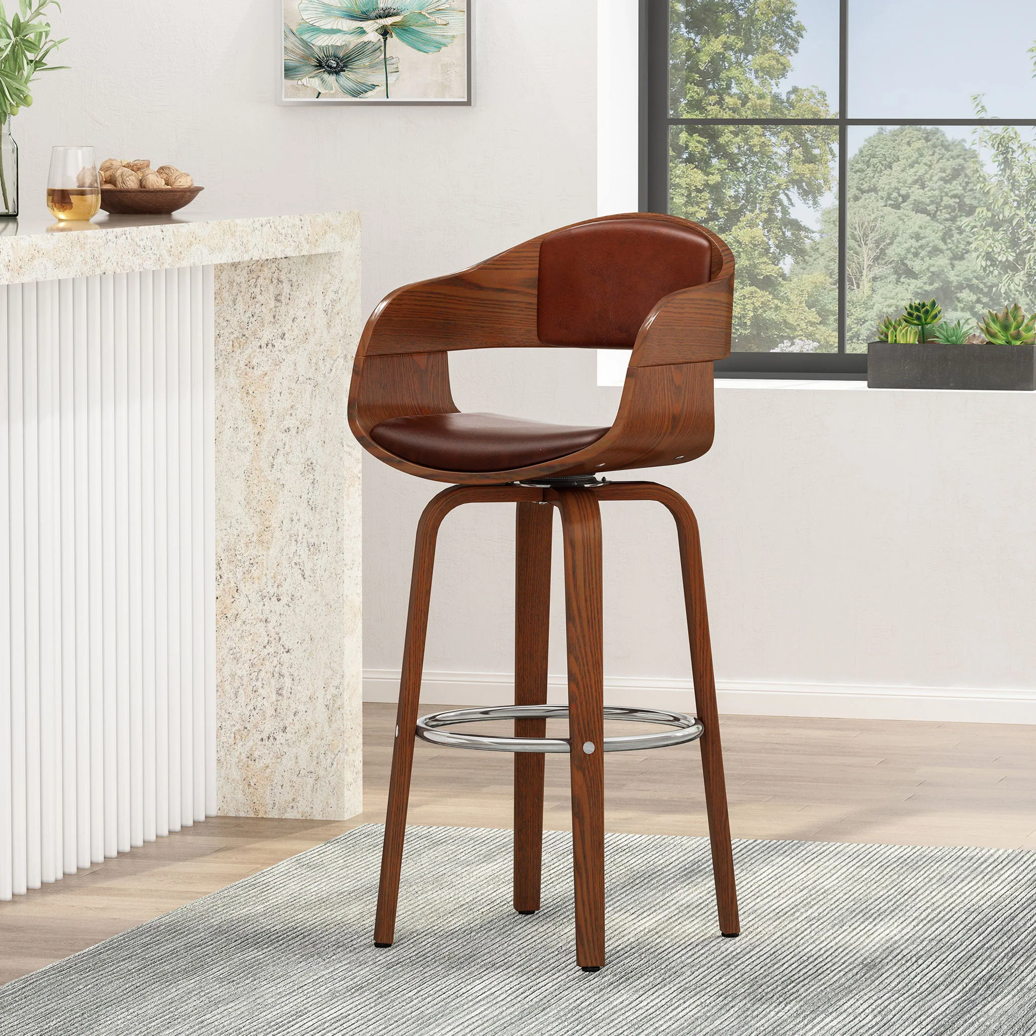 Modern Bar Stool, Swivel Function - Image 9