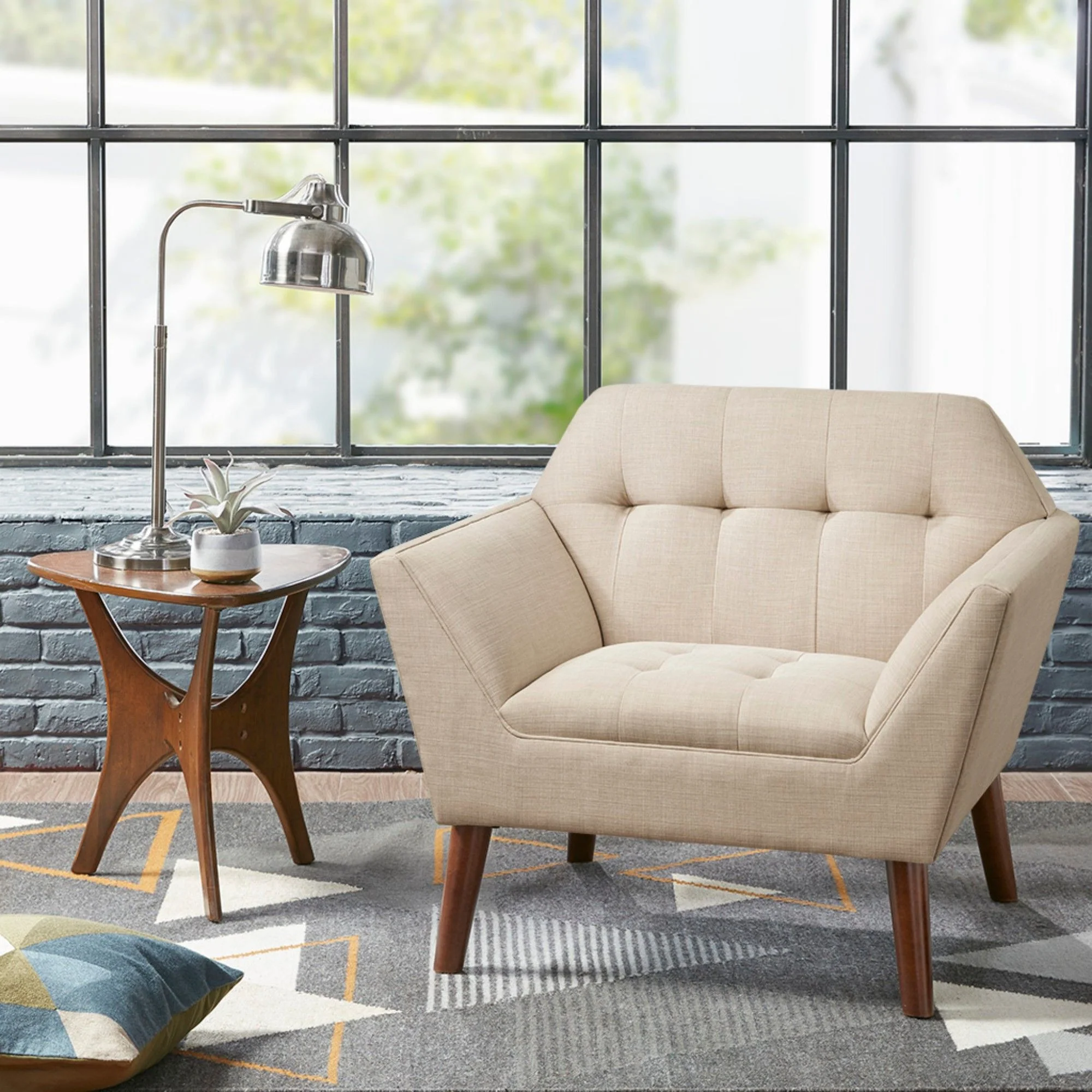 Modern Lounge Chair With Button Tufting - Image 10