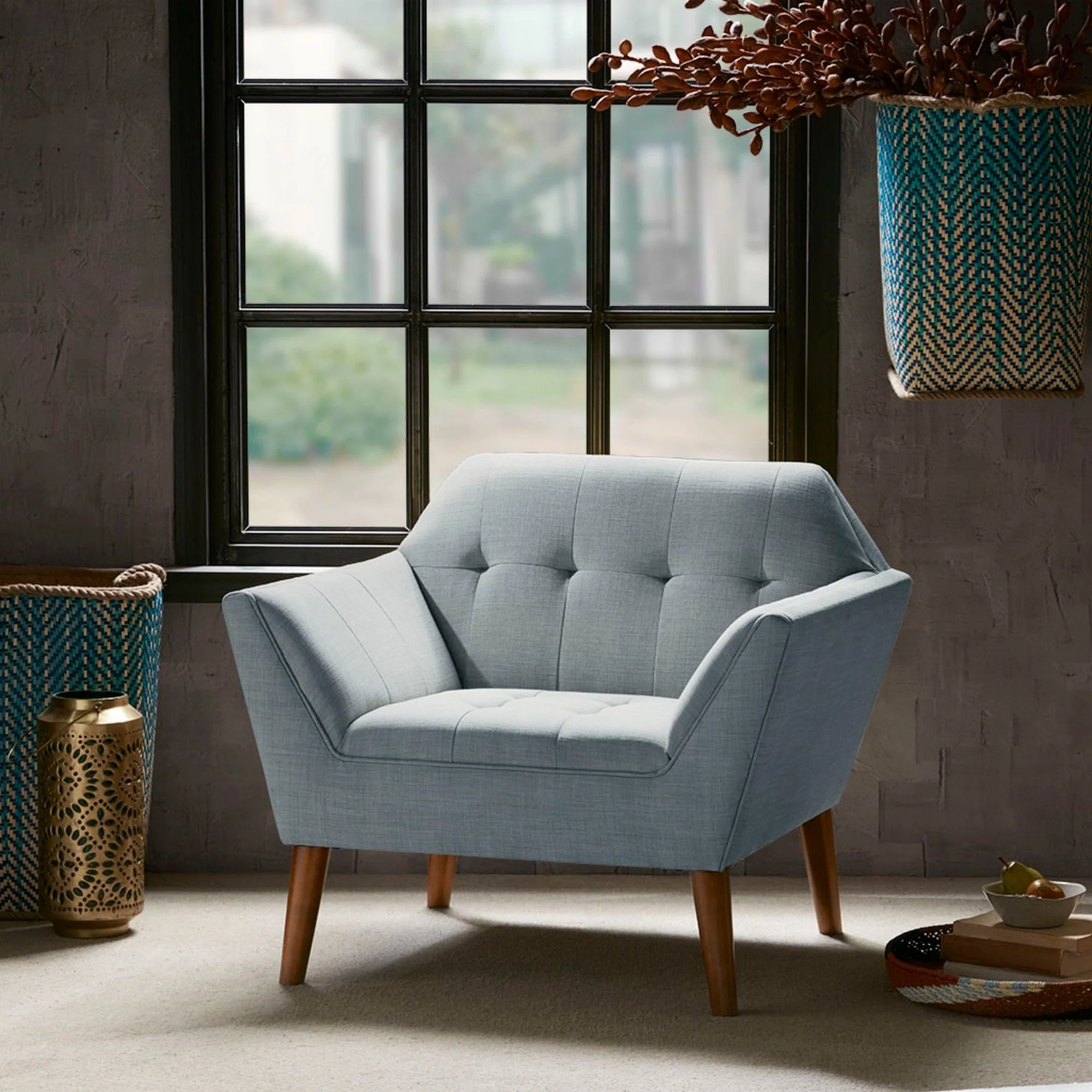 Modern Lounge Chair With Button Tufting - Image 14