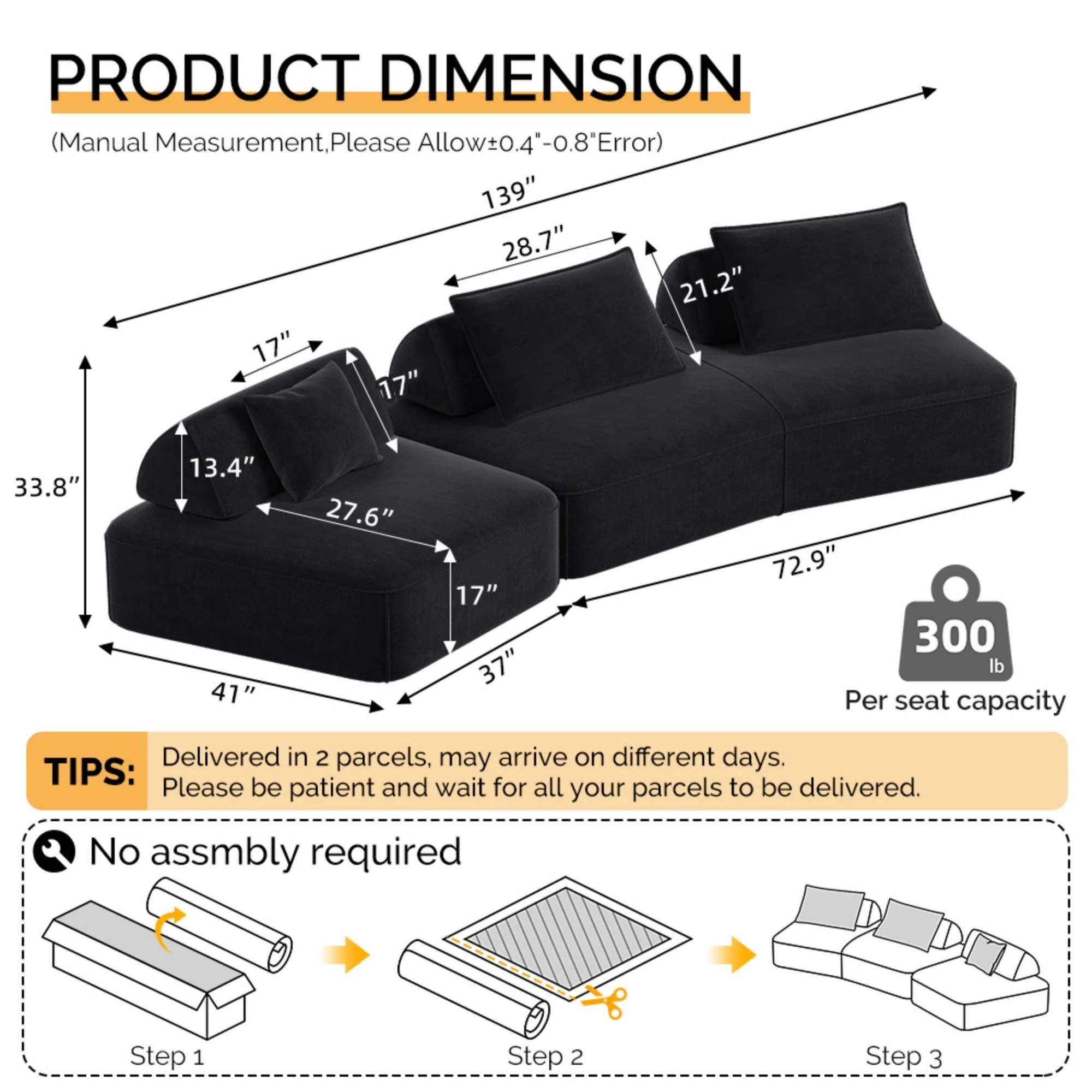 Modern Luxury Oversized Modular Sectional Sofa Set - Image 4