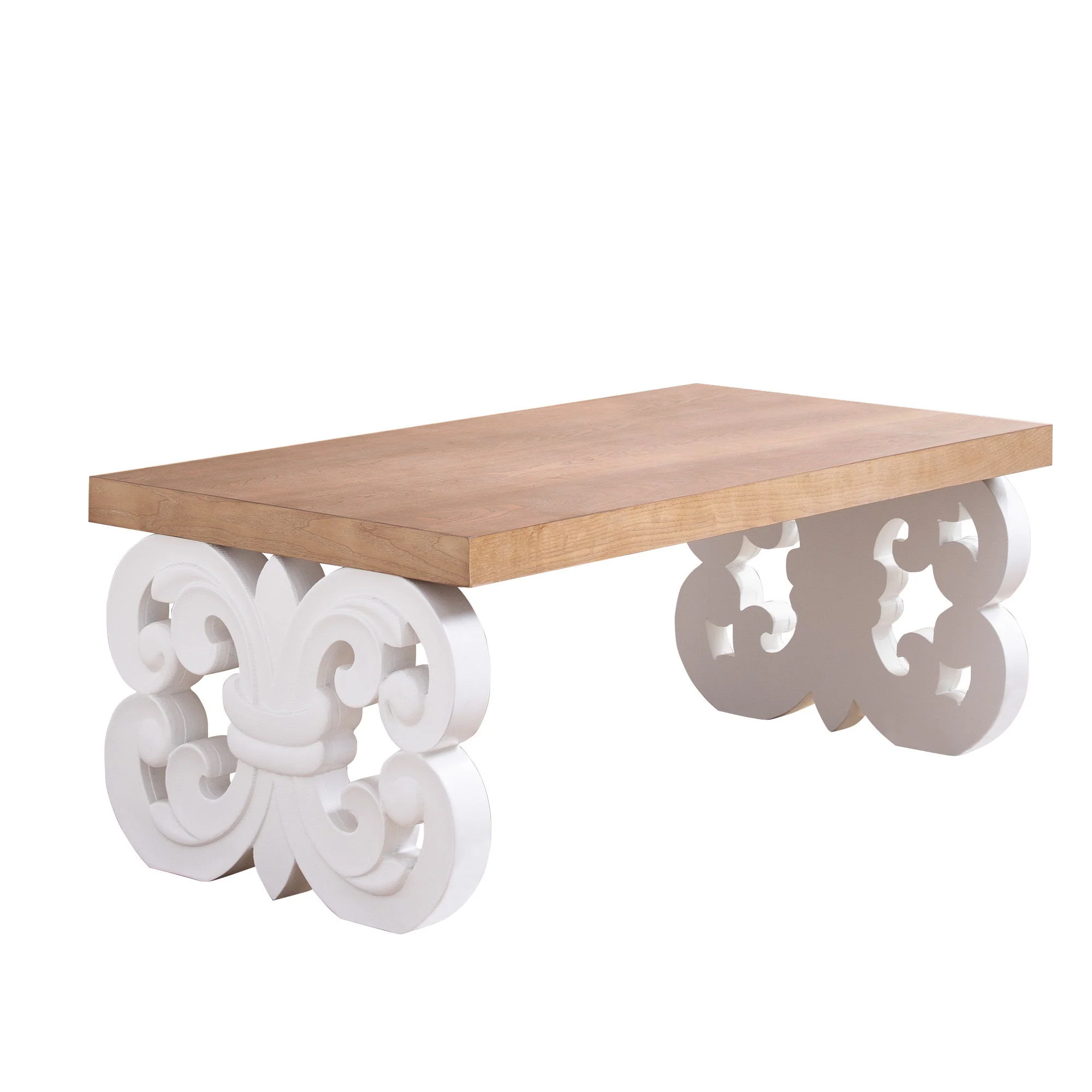 Ornate Scroll Base Coffee Table - Image 2
