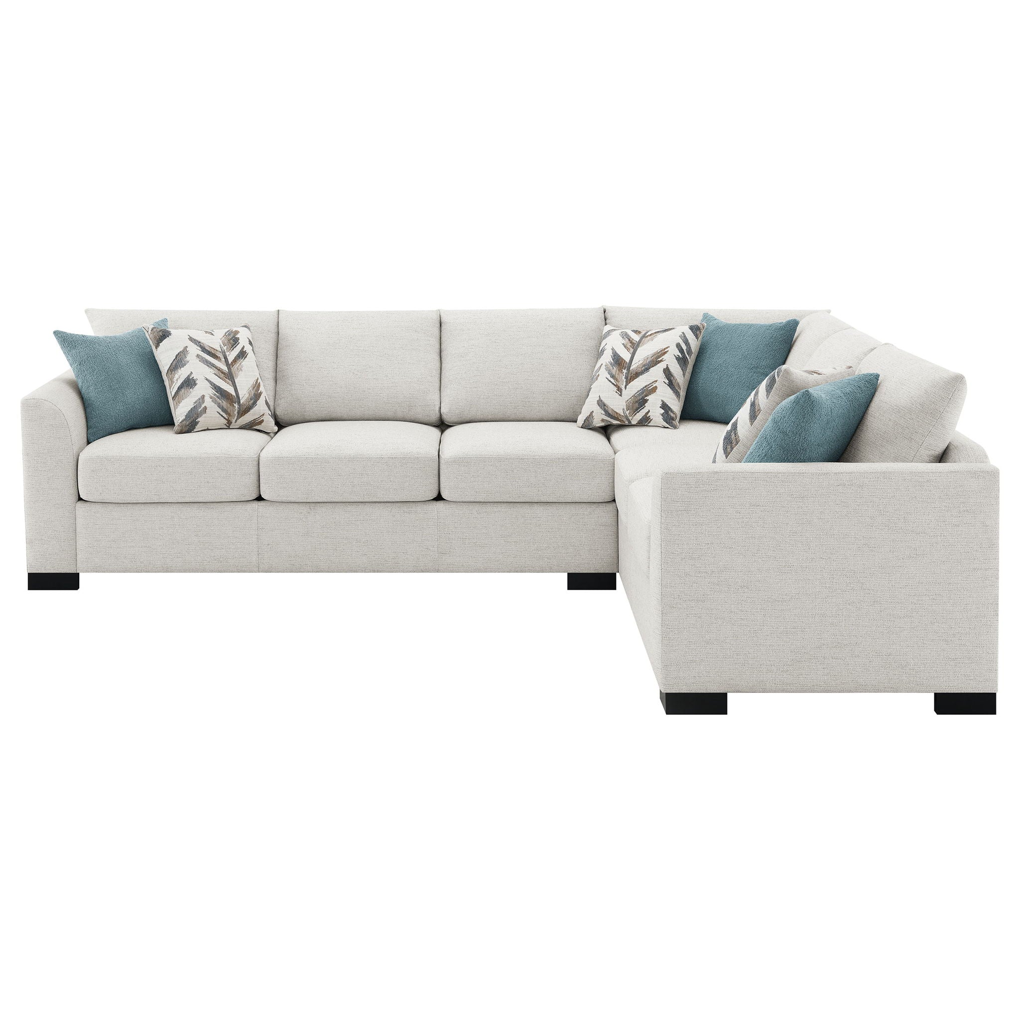 Radison - Upholstered Sectional Sofa With Hidden Sleeper - Greige - Image 4