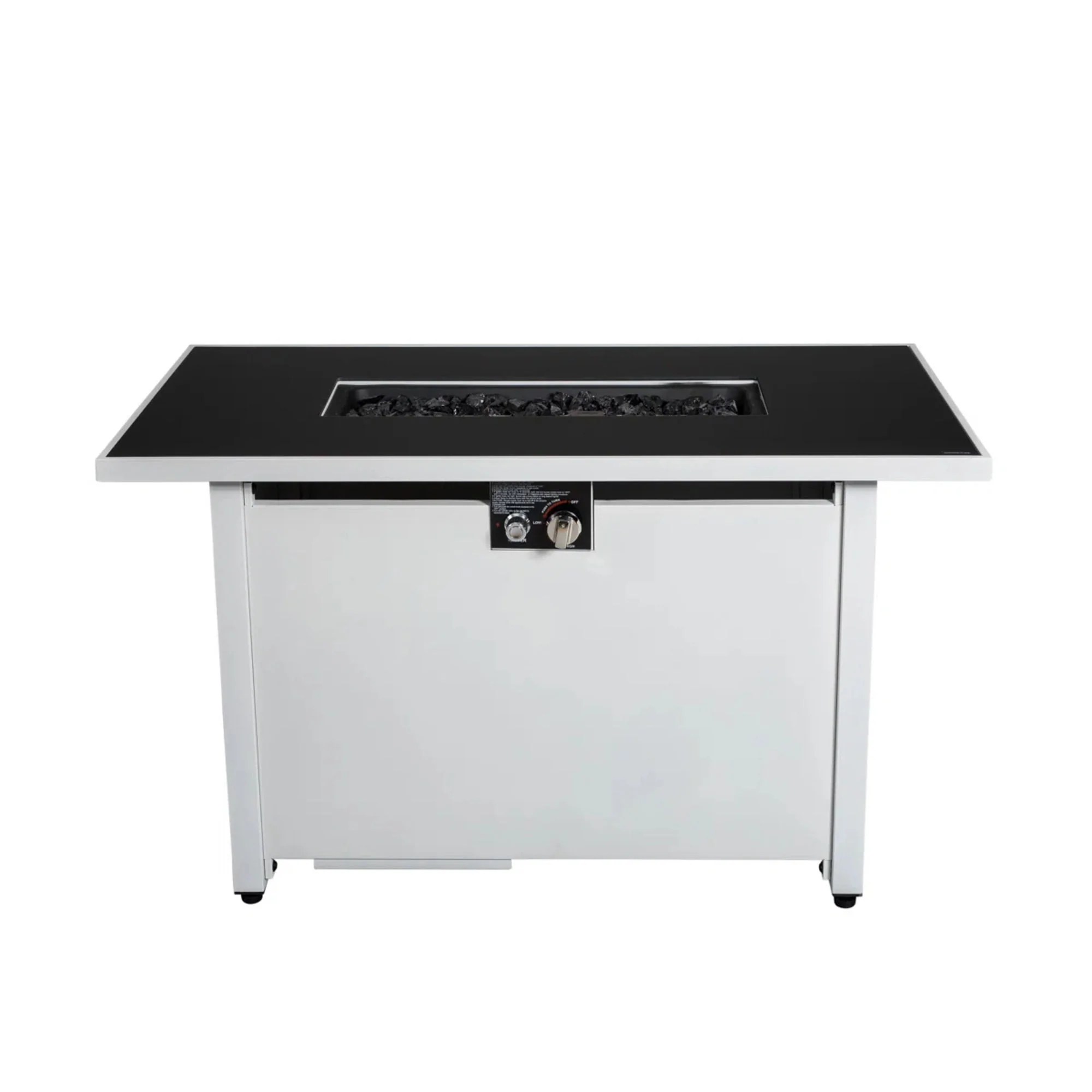 Rectangular Fire Pit With Frame Elegant Design - Image 3