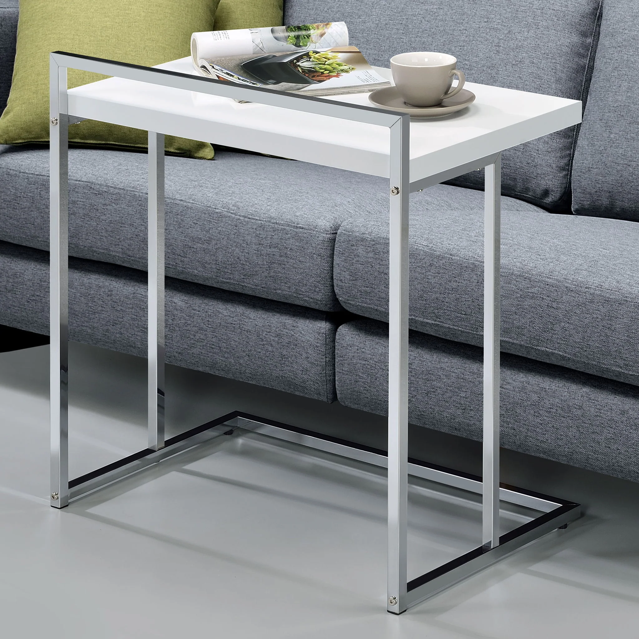 Rectangular Top Snack Table - White - Image 3