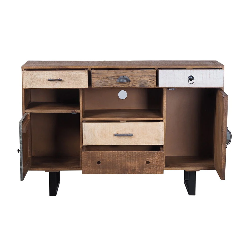 Rustic 2 Drawer Kitchen Island - Multi - Image 2