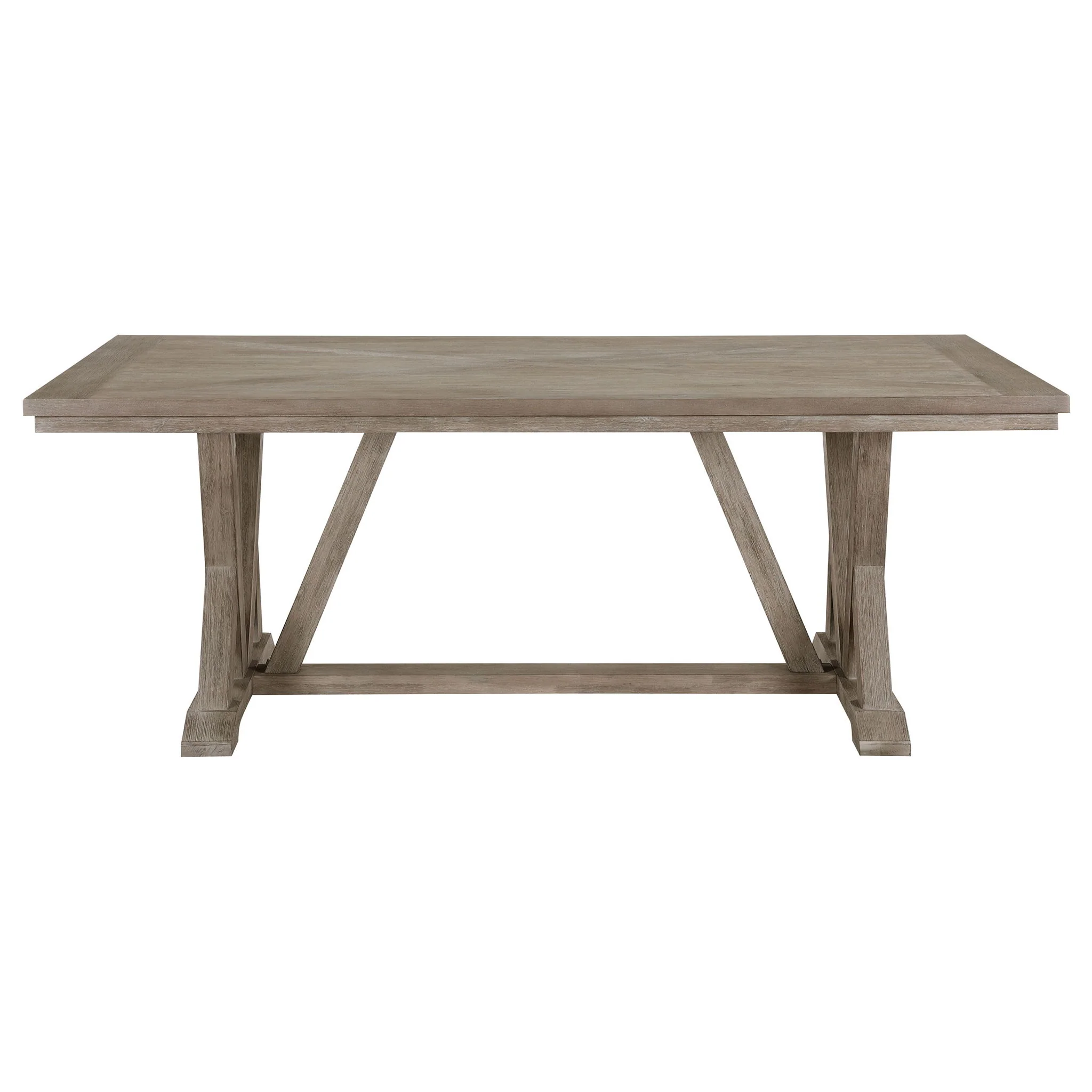 Ruston - Rectangular Dining Table With Trestle Design - Gray - Image 4