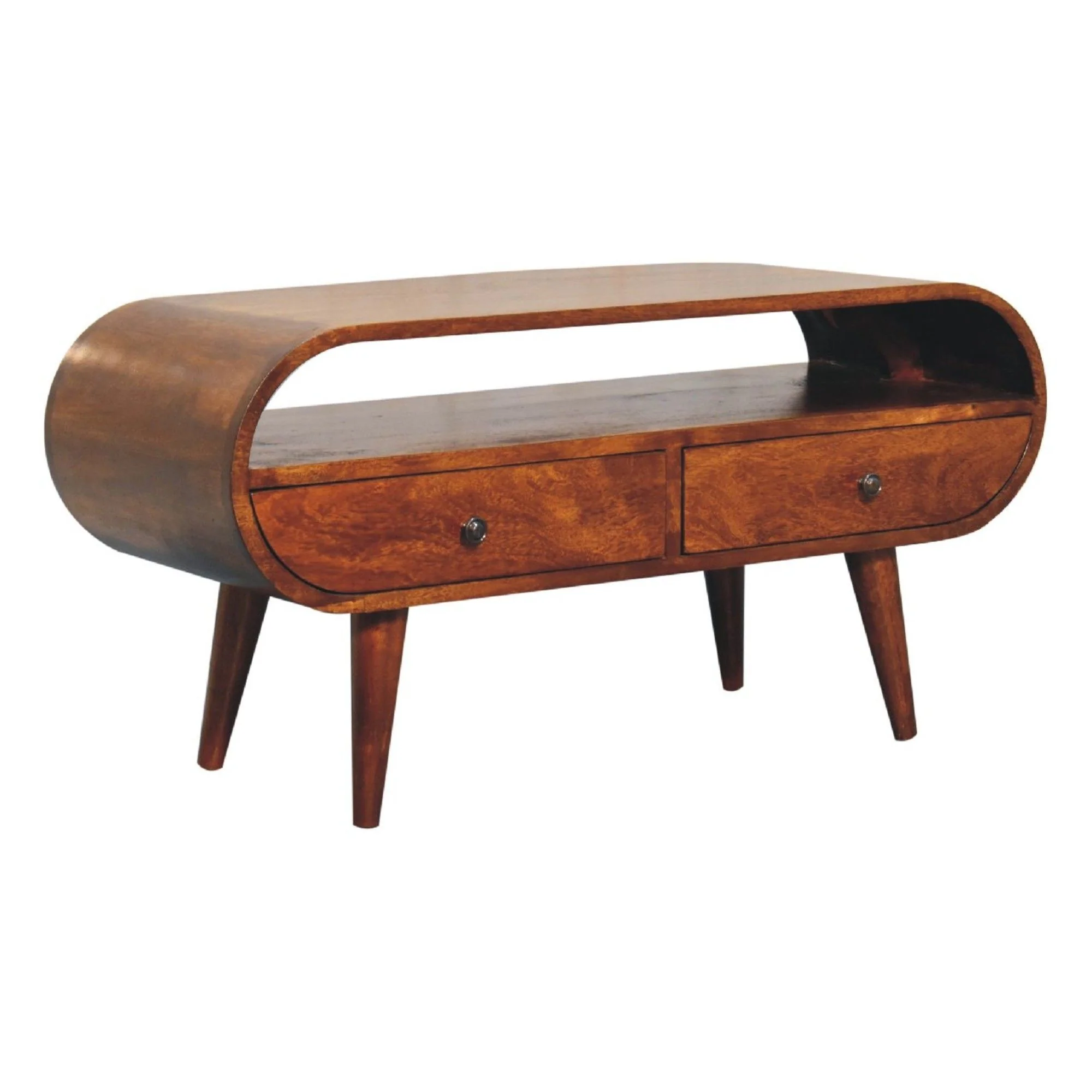 Solid Wood Circular TV Stand - Image 4