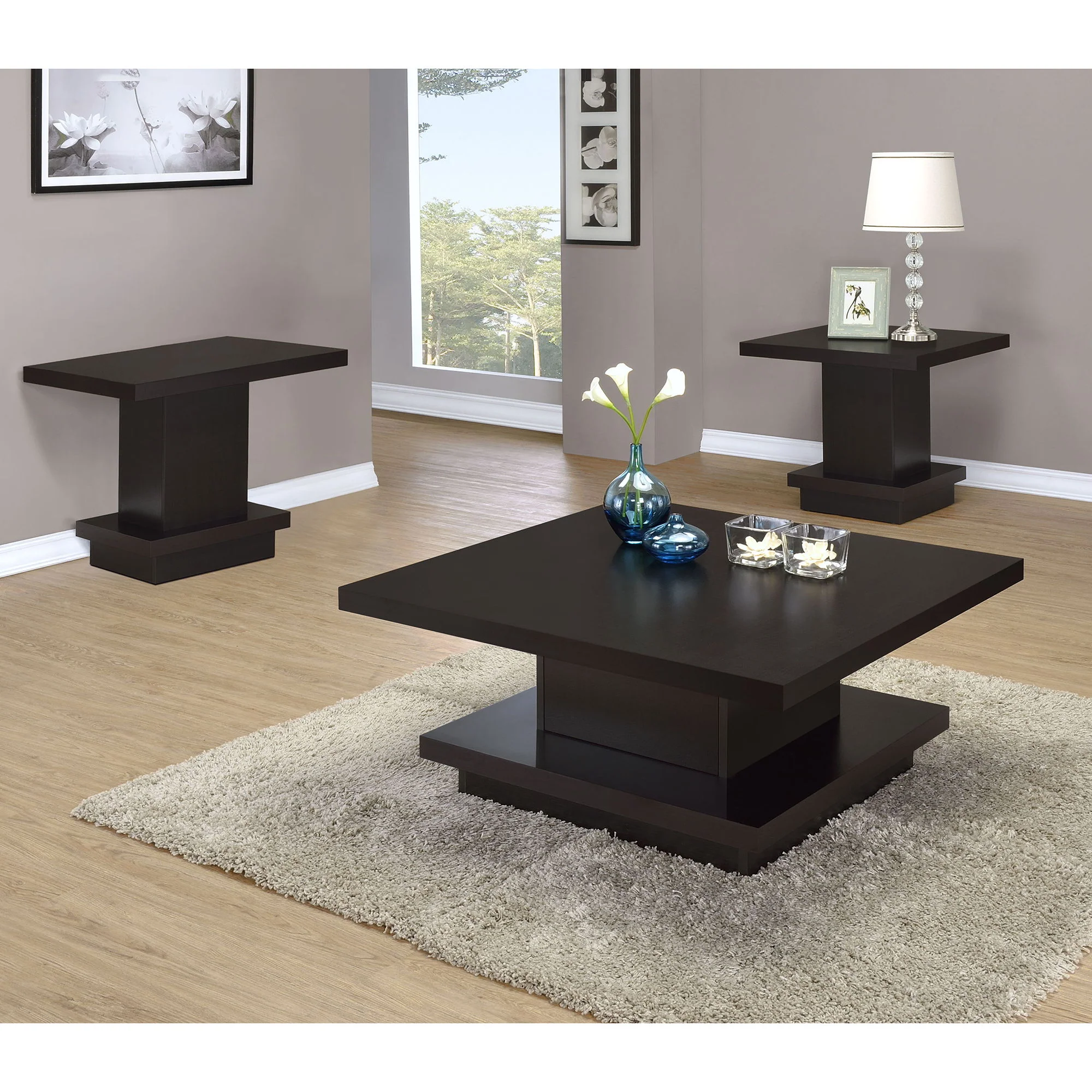 Square Coffee And End Table Set - Image 4