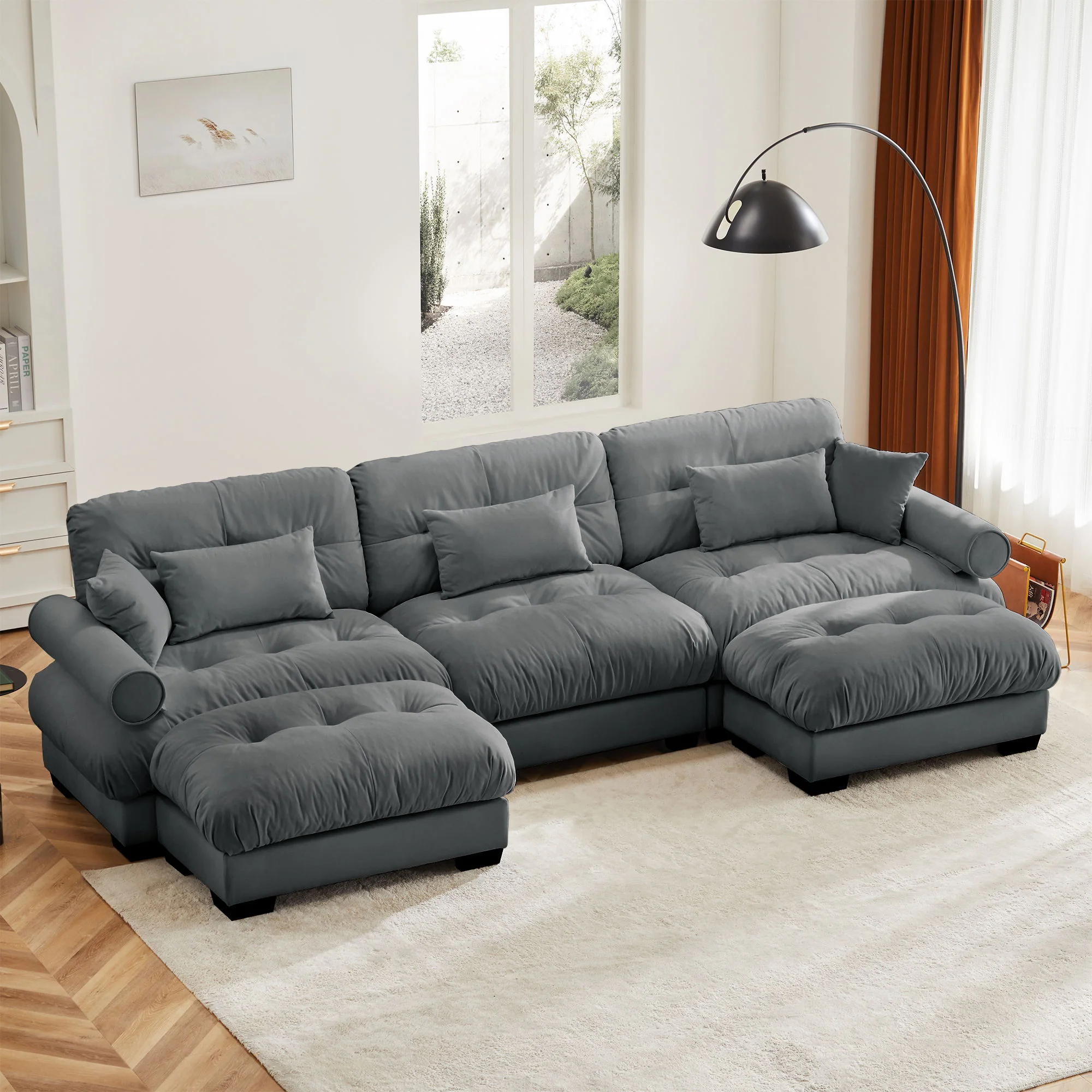 Super Comfort Oversized Modular Sectional Sofa With Movable Ottoman - Image 41