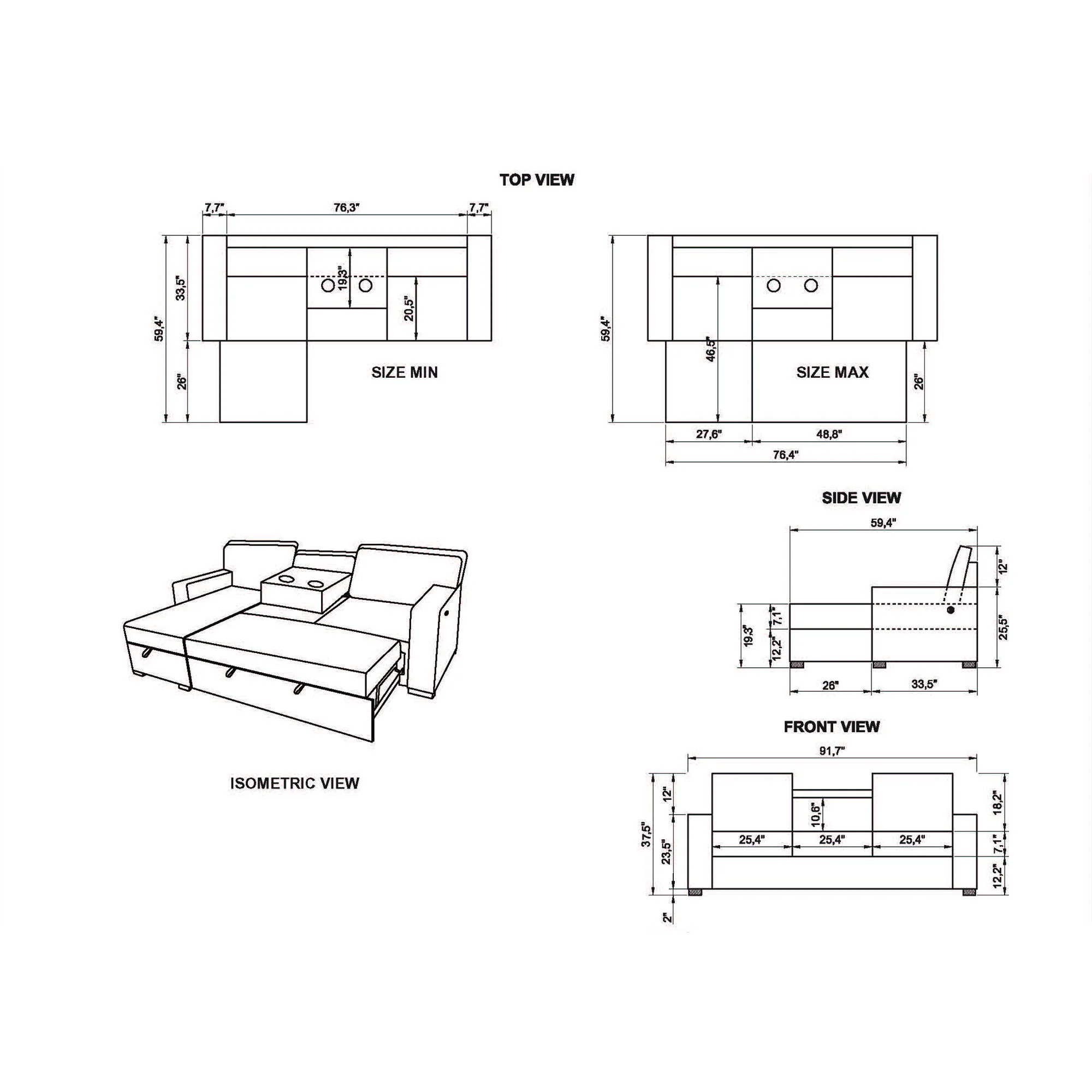 Territory - Pull Out Sofa Bed - Image 7