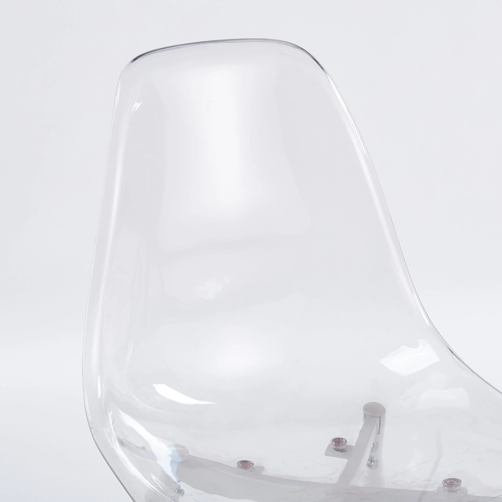 Transparent Dining Chair (Set of 4) - Matte White - Image 4