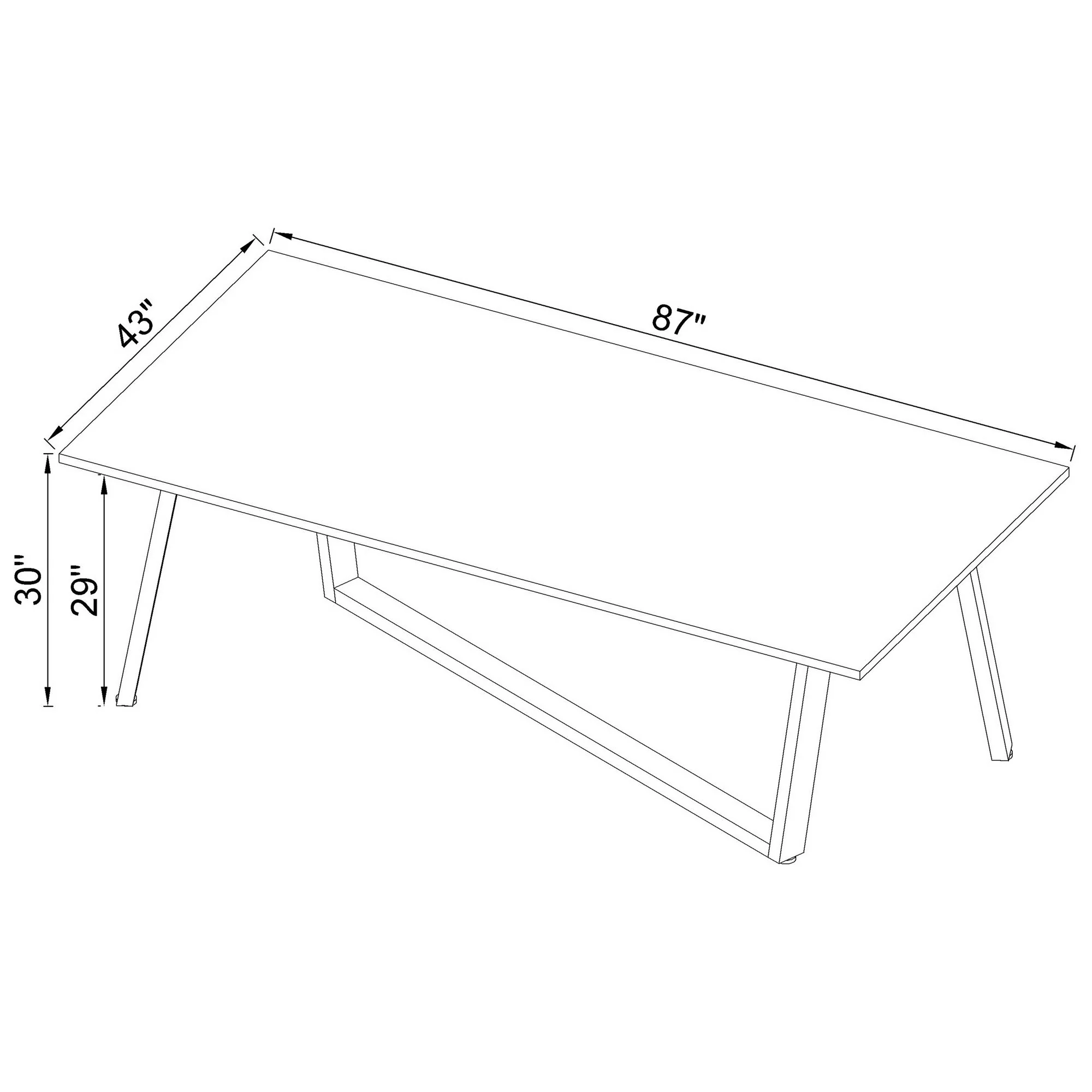 Vesper - Dining Rectangular Table - White Marble - Image 2