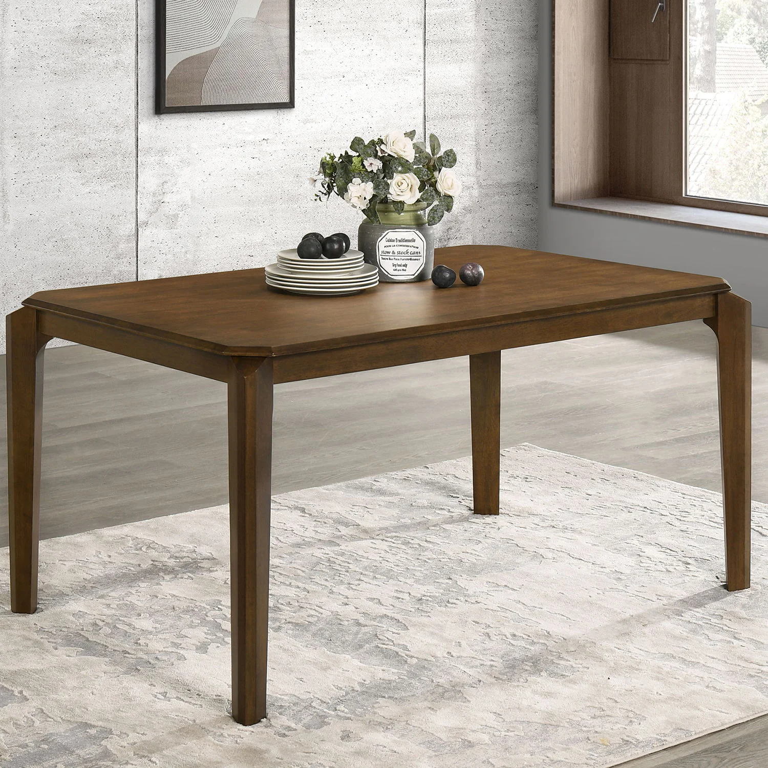 Warren - Rectangular Dining Table - Dark Brown - Image 2