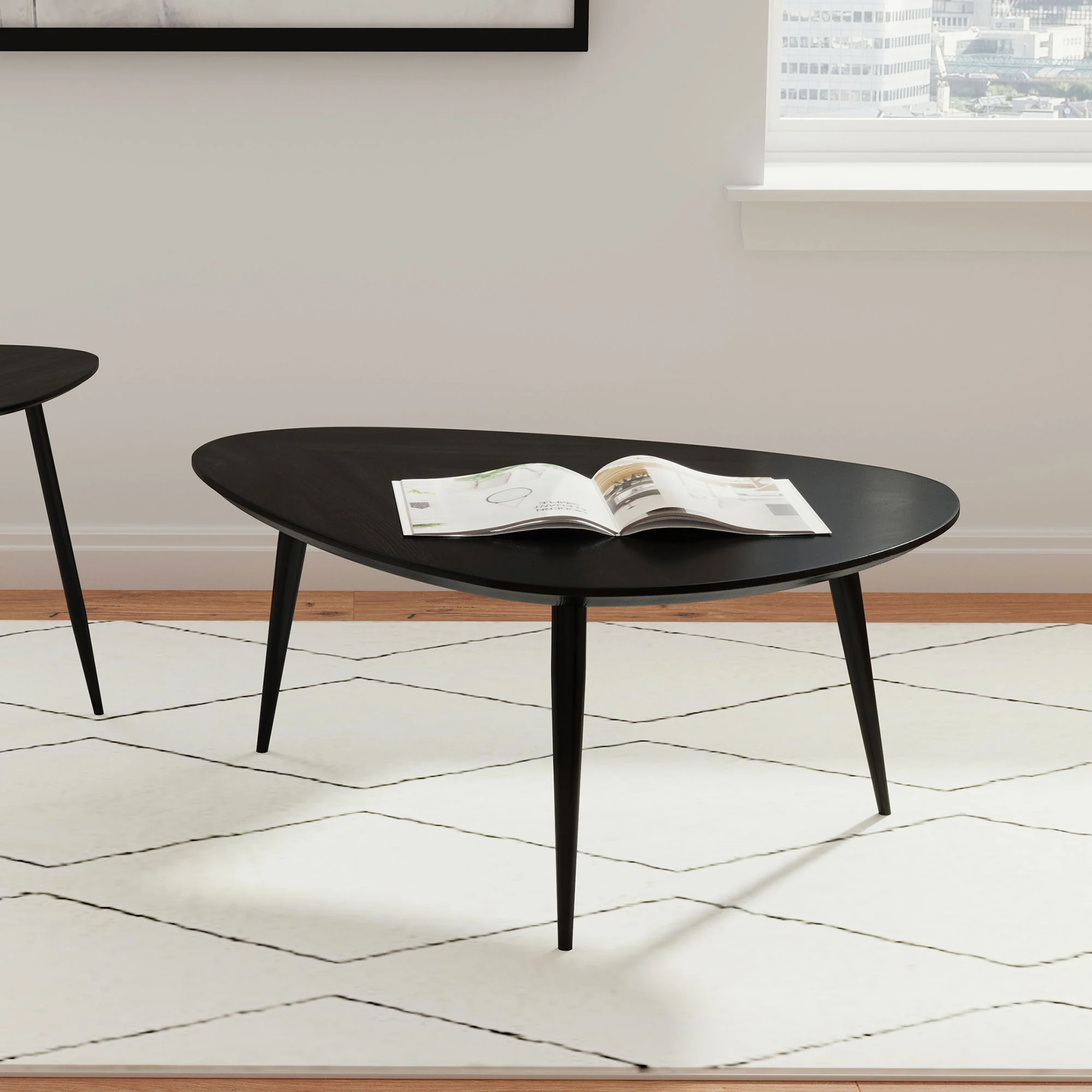 Xander - Triangular Table With Rounded Edges - Image 4